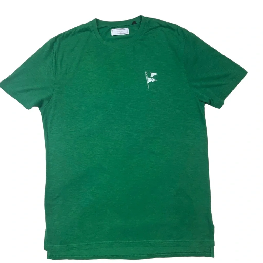FIVE FOUR Los Angeles Drifter Paddle Flag T Shirt L Green Boat - Picture 1 of 11